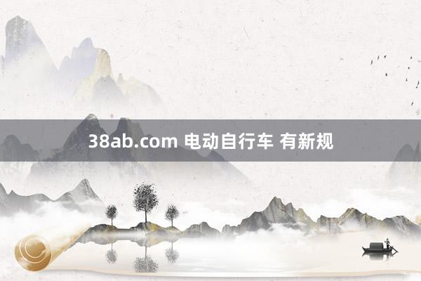 38ab.com 电动自行车 有新规