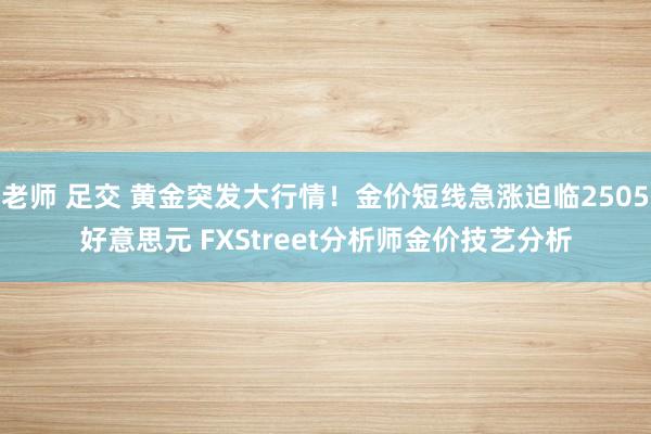 老师 足交 黄金突发大行情！金价短线急涨迫临2505好意思元 FXStreet分析师金价技艺分析