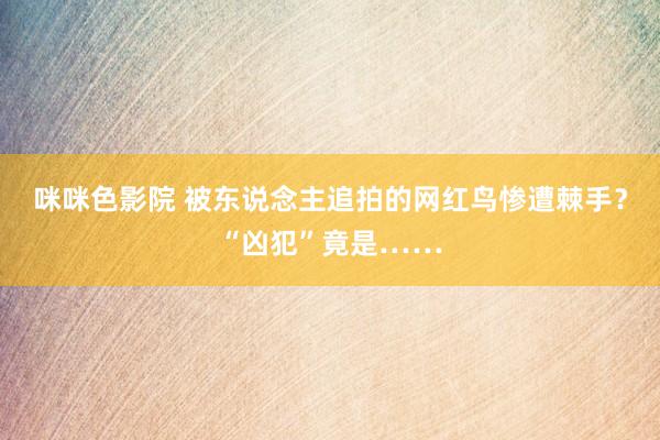 咪咪色影院 被东说念主追拍的网红鸟惨遭棘手？“凶犯”竟是……